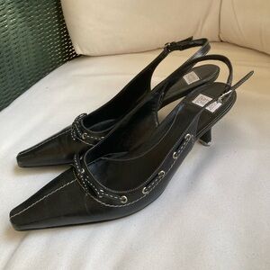 Arturo Chiang Black Slingback Heels